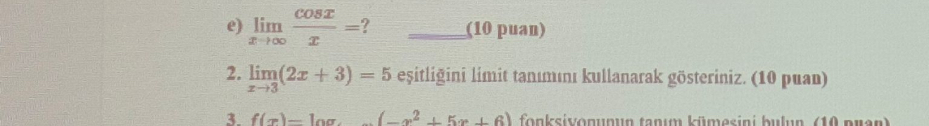 lim x 3 ( 2 x + 3 ) = 5 e i t l i i n i l i m i t