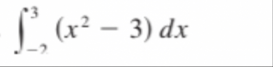 Evaluate the definite integral. - 3 ( x 2 - 3 ) d