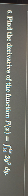 Find the derivative of the function F ( x ) = 1 4