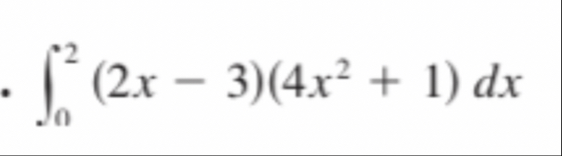 Evaluate the definite integral. 0 2 ( 2 x - 3 ) (
