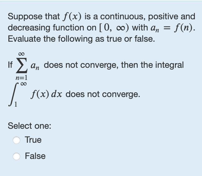 Suppose that f ( x ) i s a continuous, positive
