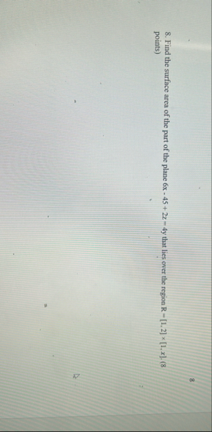 8 8 . Find the surface area of the part of the