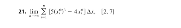 Express the limit as a de ! nite integral on the