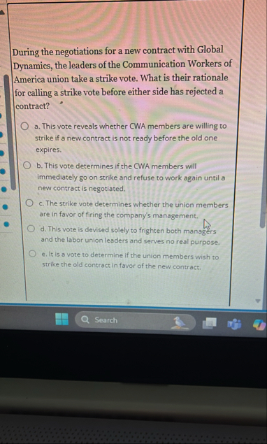 During the negotiations for a new contract with