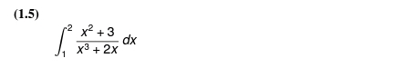 ( 1 . 5 ) 1 2 x 2 + 3 x 3 + 2 x d x