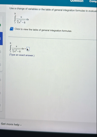Cuestion Comp Use a change of variables or the