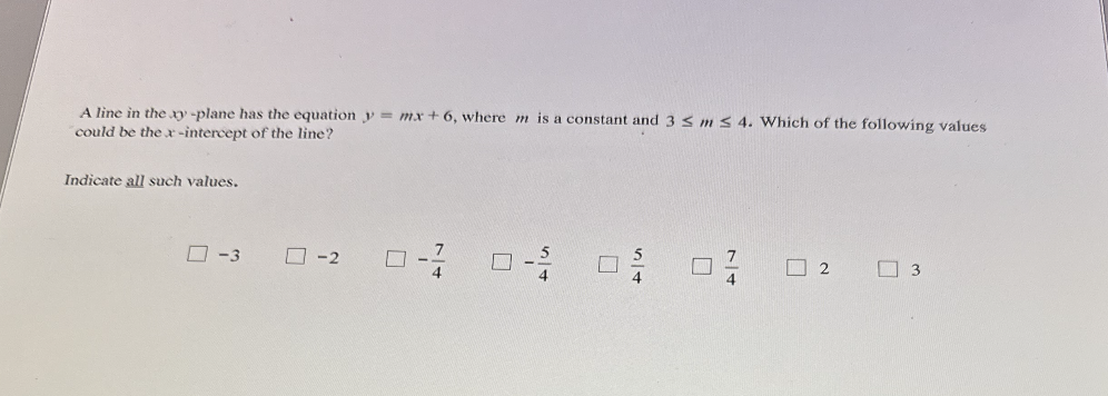 A line i n the x y - plane has the equation y = m