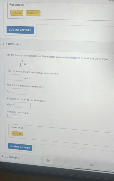 Resources READ IT [ - / 1 0 Points ] Use the form