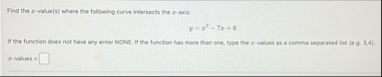 Find the x - value ( s ) where the following