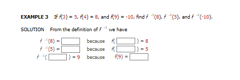 EXAMPLE 3 I f f ( 3 ) = 5 , f ( 4 ) = 8 , and f (