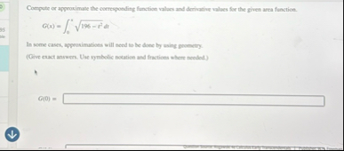 Compute or approximane the corresponding function