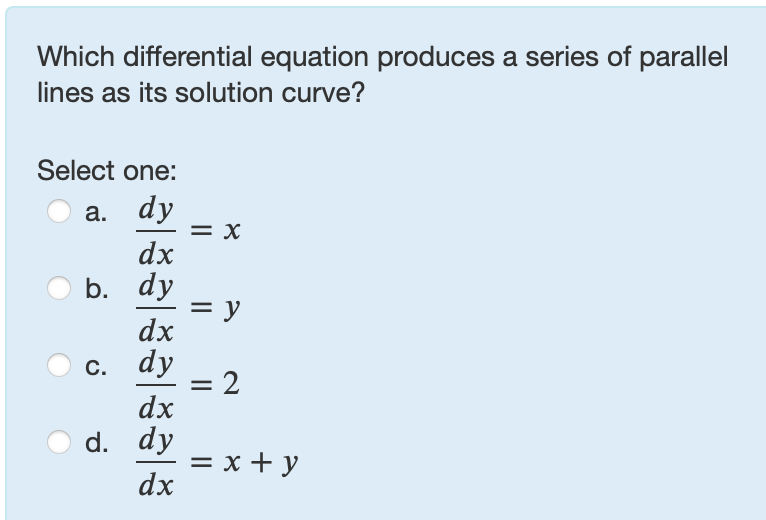 Which differential equation produces a series o f