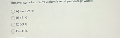 The average adult male's weight is what