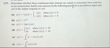 1 . 1 7 . Determine whether these continuous -