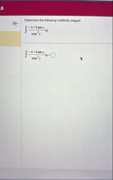 Determine the following indefinite integral. - 4