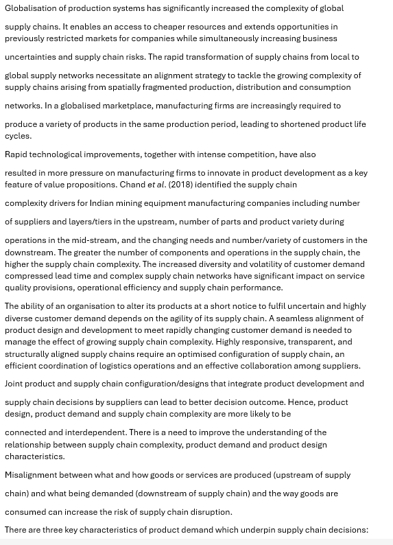 1 . Explain why aligning supply and demand has