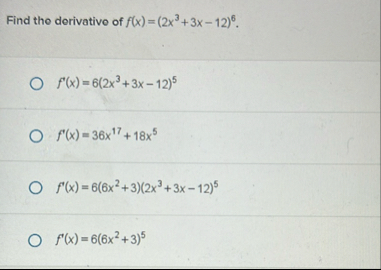Find the derivative of f ( x ) = ( 2 x 3 3 x - 1