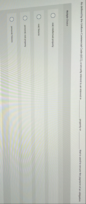 As defined by the Uniform Commercial Code ( UCC )