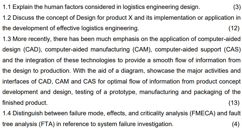 1 . 1 Explain the human factors considered in