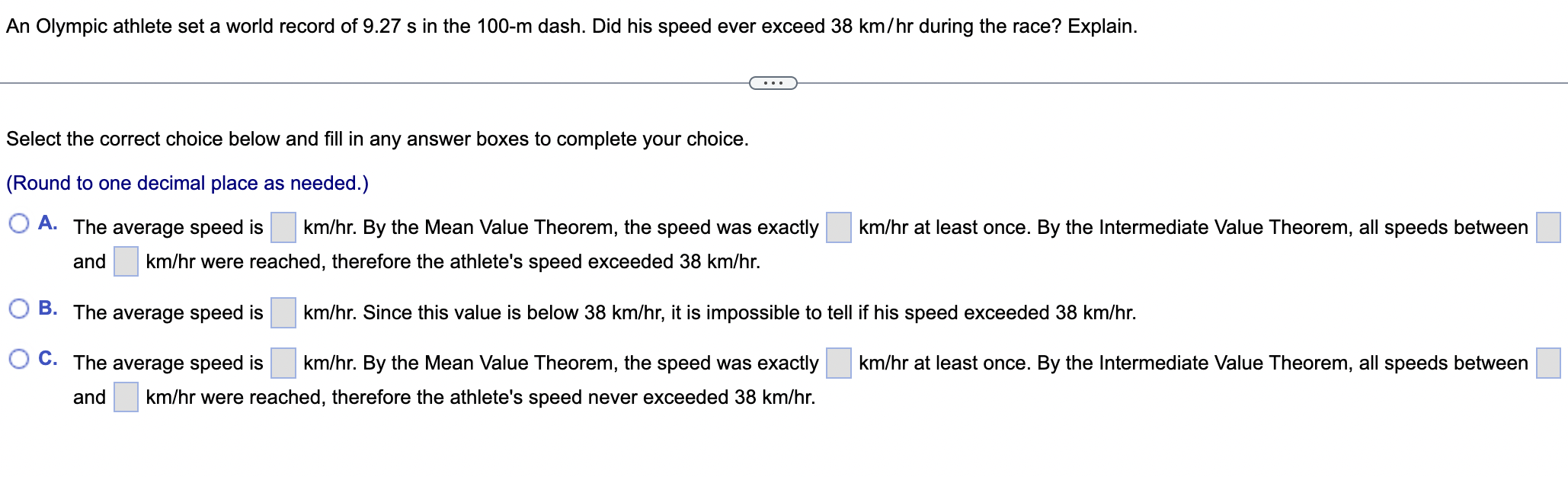 A n Olympic athlete set a world record o f 9 . 2