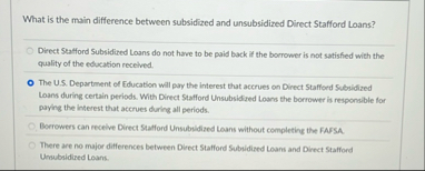 What is the main difference between subsidized