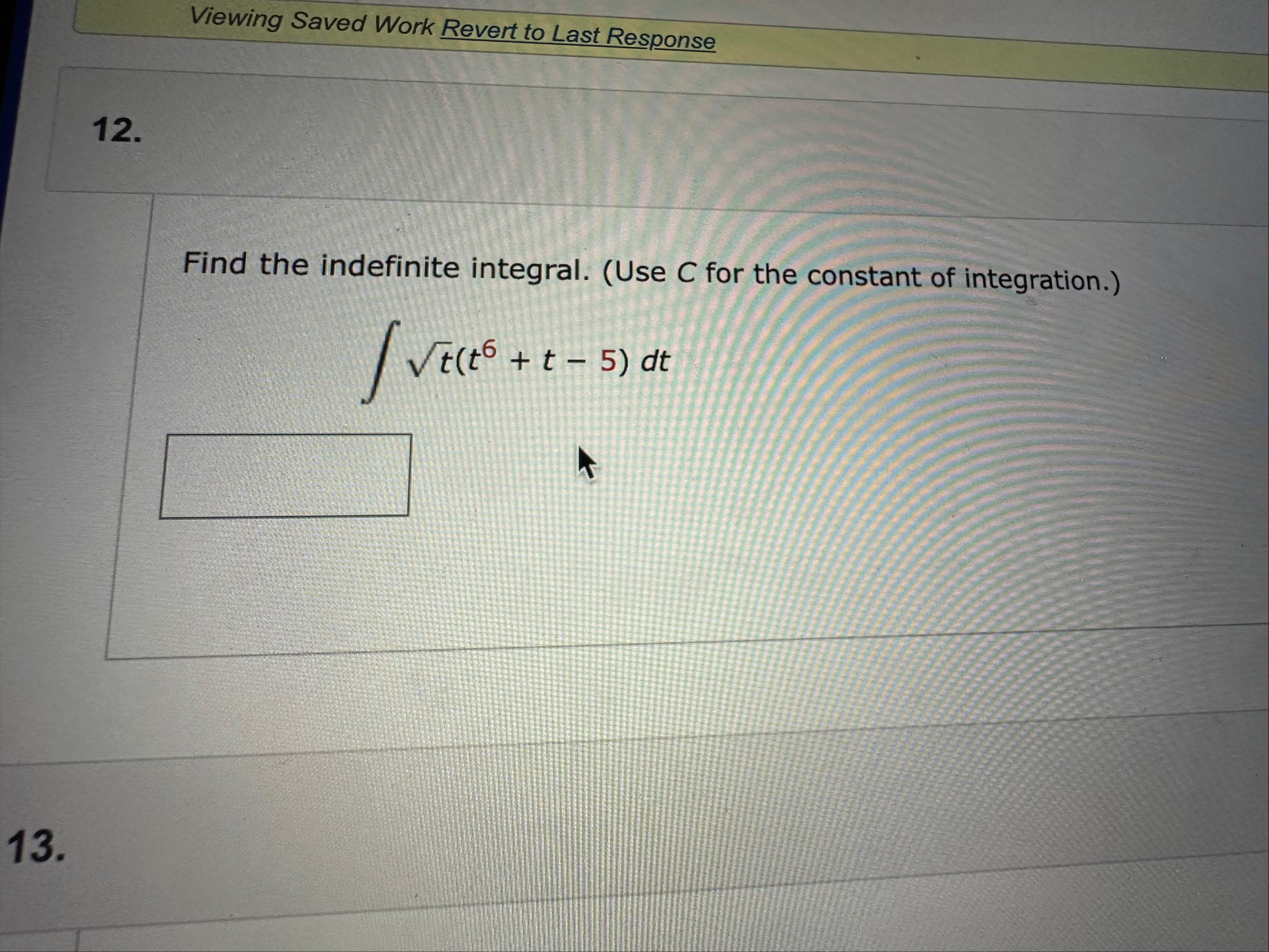 Viewing Saved Work Revert to Last Response 1 2 .