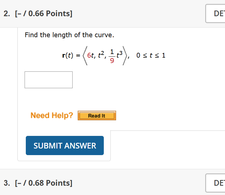 [ - ( ) / ( ) 0 . 6 6 Points ] DE ^ ( - ) Find
