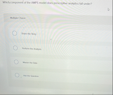 Which component of the AMPS model does