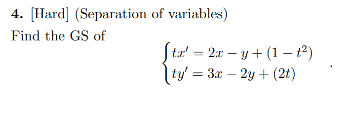 [ H a r d ] ( S e p a r a t i o n o f variables )