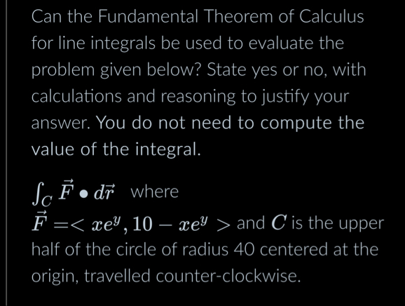 Can the Fundamental Theorem of Calculus for line