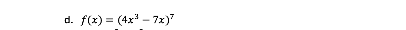 Find the derivative o f each fundtion f ( x ) = (