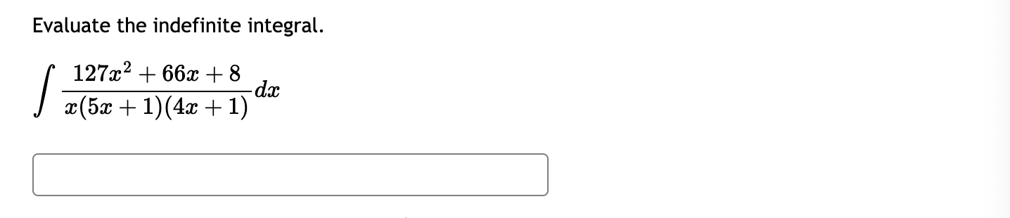Evaluate the indefinite integral. 1 2 7 x 2 + 6 6