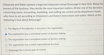 Cheyenne and Dylan opened a large bar /