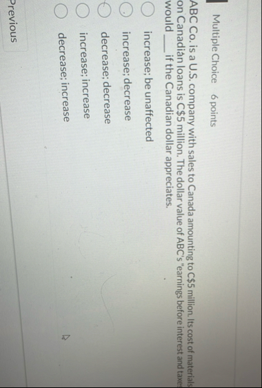 Multiple Choice 6 points ABC Co . is a U . S .