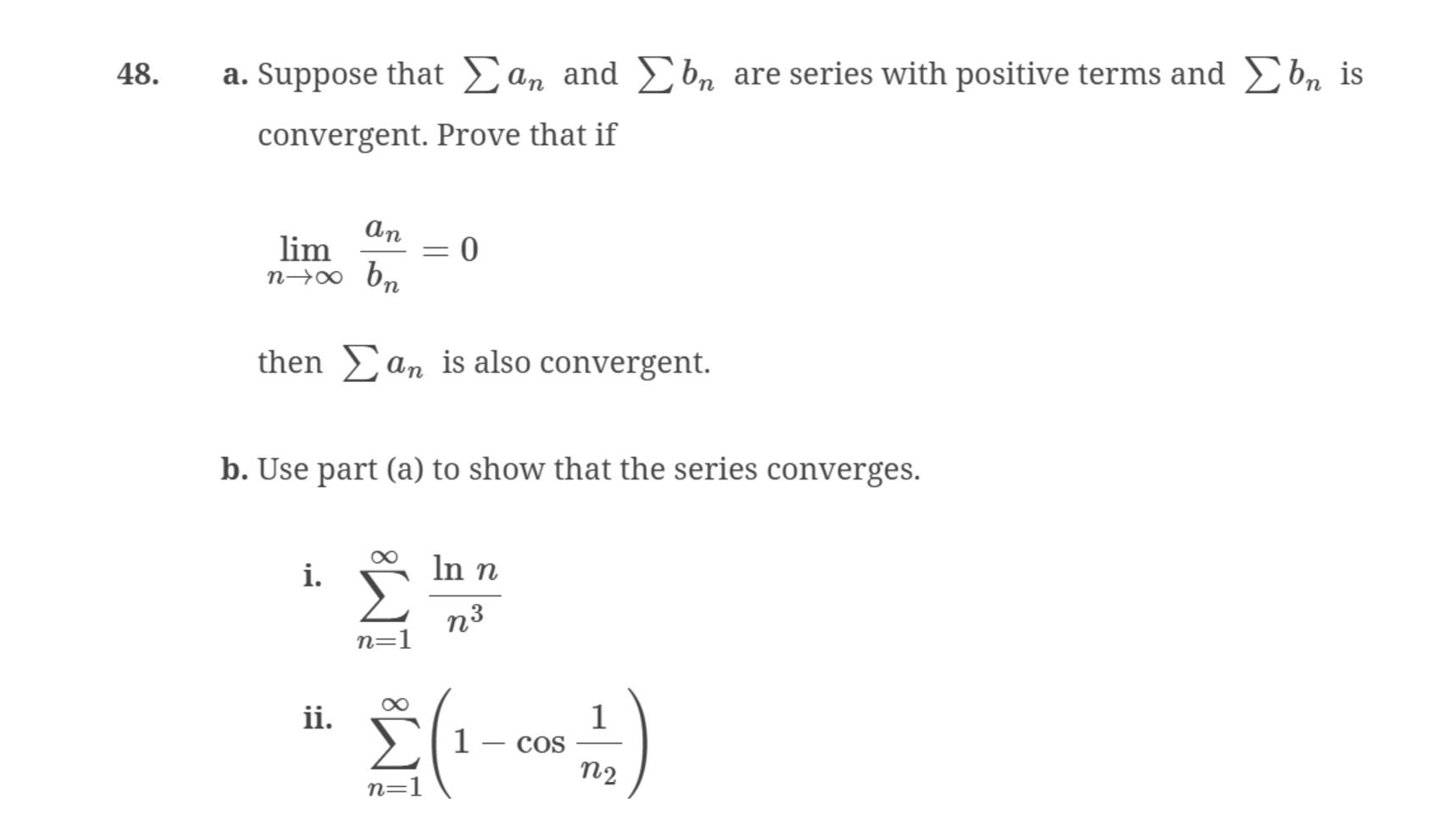 a . Suppose that ? ? a n and ? ? b n are series