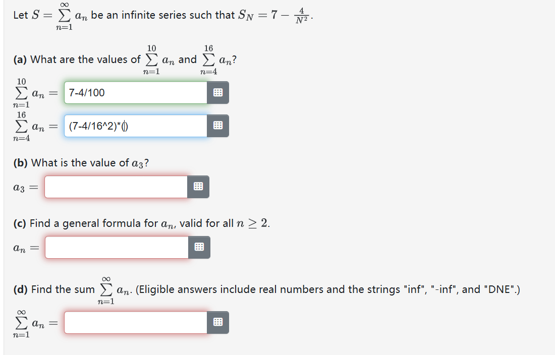 Let S = n = 1 a n b e a n infinite series such