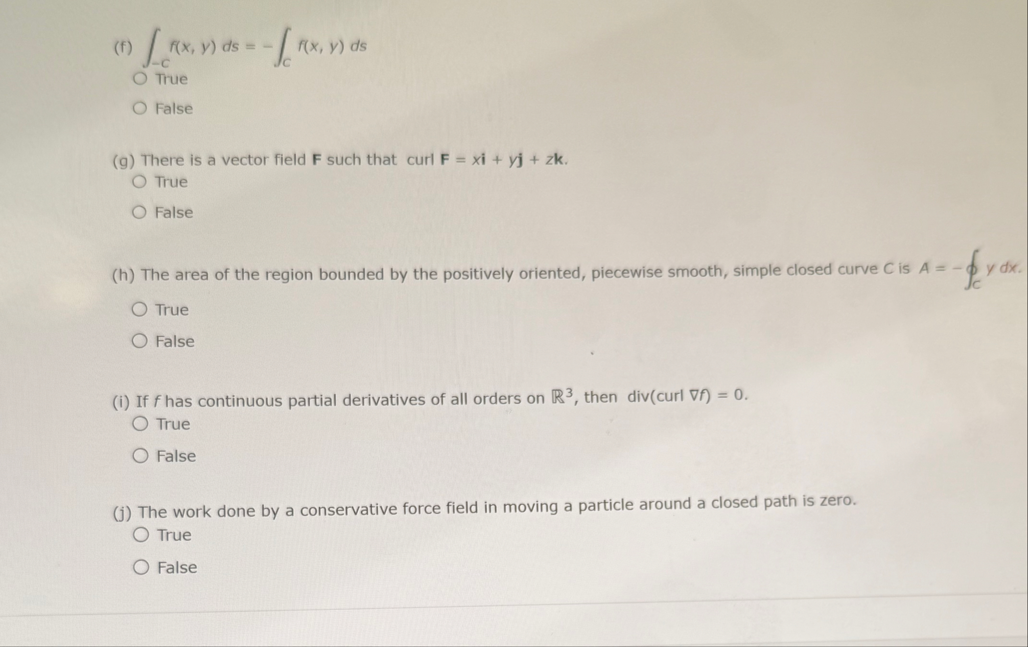( f ) - C f ( x , y ) d s = - C f ( x , y ) d s