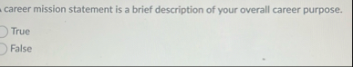 career mission statement is a brief description