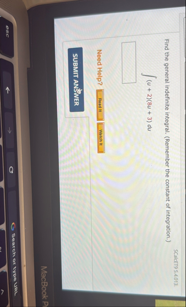 SCalcET 9 5 . 4 . 0 1 3 . Find the general