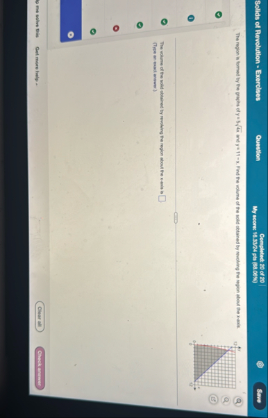 Solids of Revolution - Exercises Ouestion