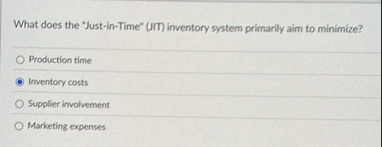 What does the "Just - in - Time" ( JIT )
