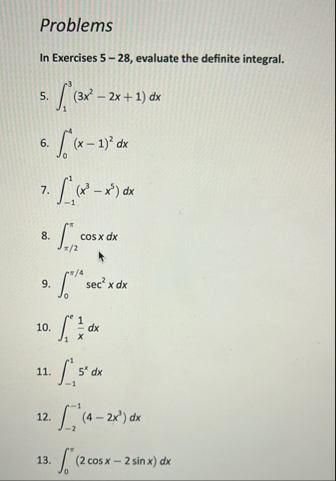 Problems In Exercises 5 - 2 8 , evaluate the