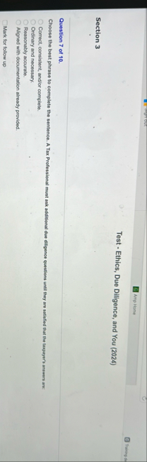 Amplione Training do Test - Ethics, Due