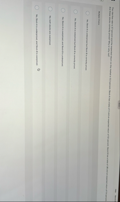 Are these stocks correctly priced? Why or why