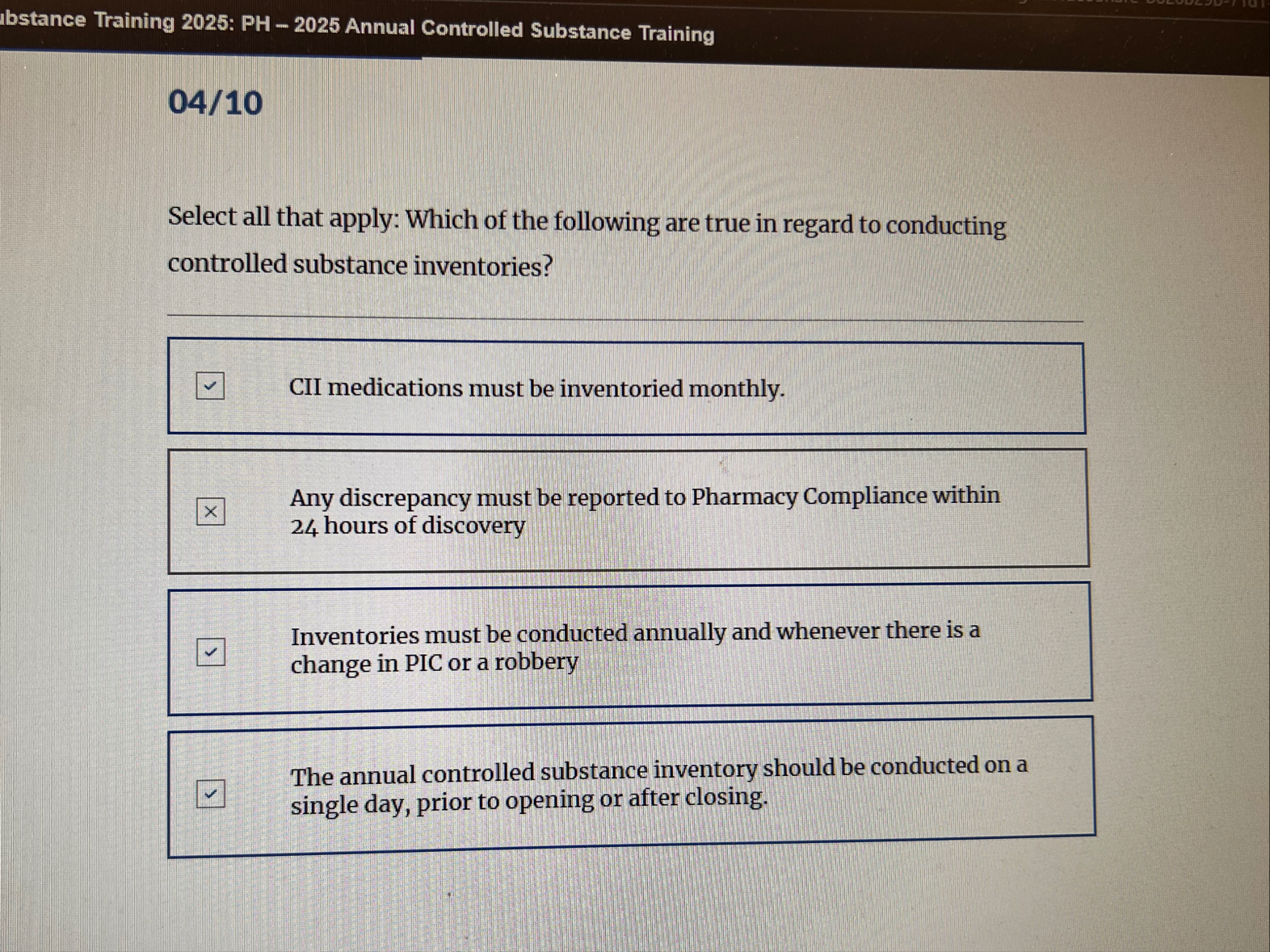bstance Training 2 0 2 5 : PH - 2 0 2 5 Annual