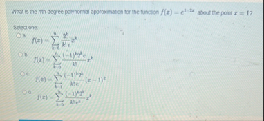 What is the n th - degree polynomial