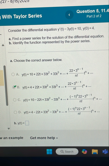 Question 5 , 1 1 . 4 With Taylor Series Part 2 of