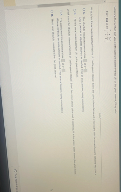 Determine the location and value of the absolute