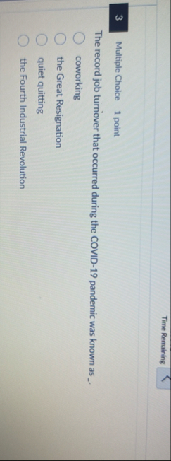 Time Remaining Multiple Choice 1 point The record