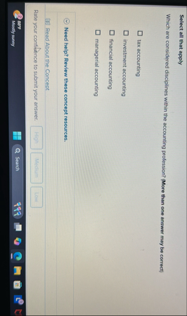 Select all that apply Which are considered